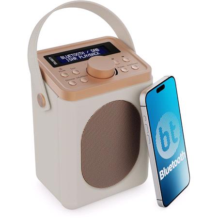 Majority Little Shelford Portable DAB Radio with Bluetooth   Cream