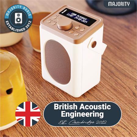 Majority Little Shelford Portable DAB Radio with Bluetooth   Cream