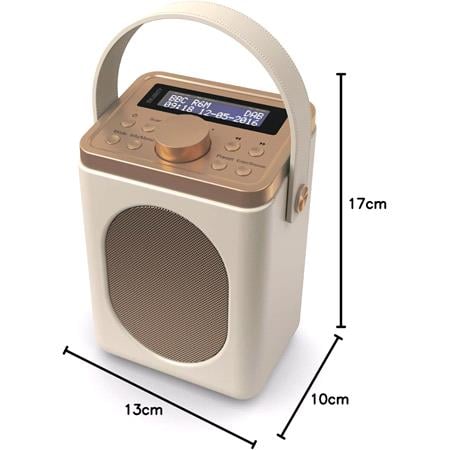 Majority Little Shelford Portable DAB Radio with Bluetooth   Cream