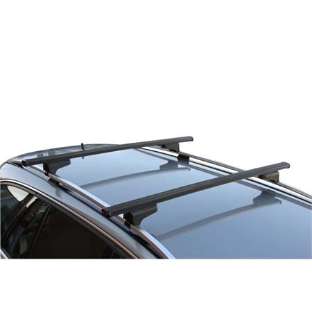 Steel Lockable Roof Bars for Volvo V90 II 2016 Onwards with Solid Closed Rails