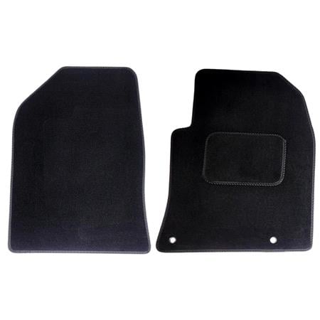 Luxury Tailored Car Mats (Front Only) in Black for Citroen Berlingo Van  2002 2008   2 Piece   2 Clips In Drivers Mat