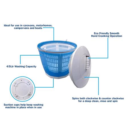 Streetwize Eco Washer Portable Manual Washing Machine