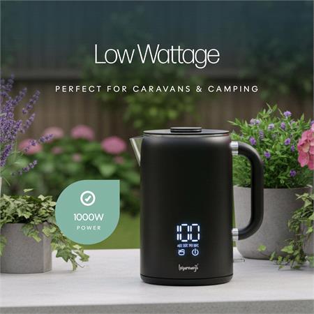 Sleek LED Display Electric Kettle with Touch Control – 1.7L