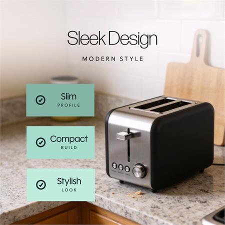 Sleek Toaster   Black