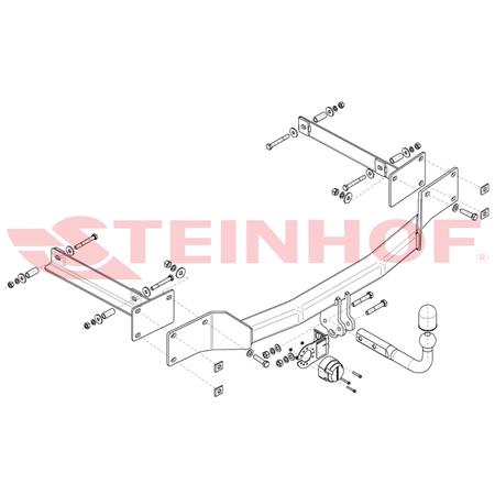 Steinhof Towbar (fixed with 2 bolts) for Mercedes S CLASS, 1998 2005