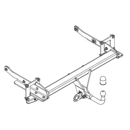 Steinhof Towbar (fixed with 2 bolts) for Mercedes GLE, 2015 2018