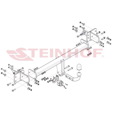 Steinhof Towbar (fixed with 2 bolts) for Mercedes E CLASS 2016 Onwards (excl. AMG Package)