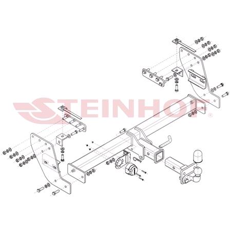 Steinhof Towbar for Mitsubishi L200, 2014 to 2019