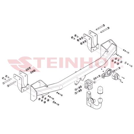 Steinhof Automatic Detachable Towbar (vertical system) for Mitsubishi OUTLANDER III, 2012 2022