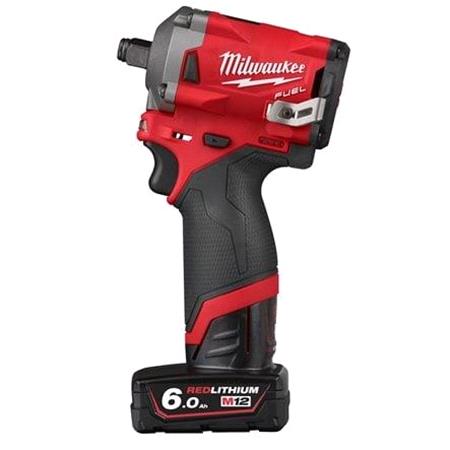 Milwaukee M12 FUEL 1/2" Sub Compact Cordless Impact Wrench with Friction Ring with 1x 6.0Ah Battery