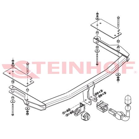 Steinhof Automatic Detachable Towbar (horizontal system) for Mazda 6 Hatchback, 2002 2007