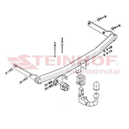 Steinhof Automatic Detachable Towbar (vertical system) for Mazda 5, 2010 2015