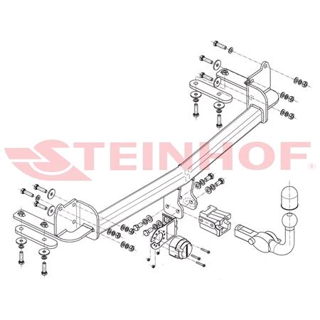 Steinhof Automatic Detachable Towbar (horizontal system) for Mazda PREMACY, 1999 2005