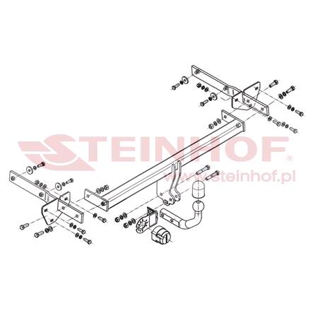 Steinhof Towbar (fixed with 2 bolts) for Mercedes A CLASS,  2004 to 2012
