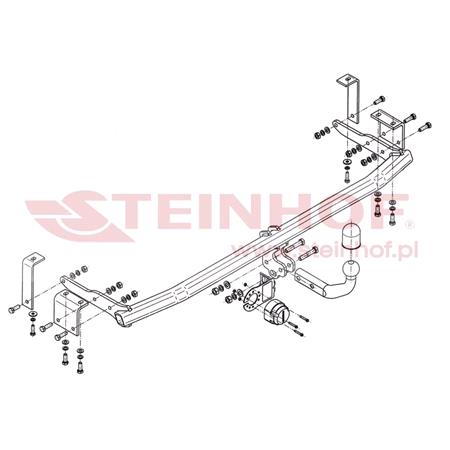 Steinhof Towbar (fixed with 2 bolts) for Mercedes CITAN Box, 2012 Onwards