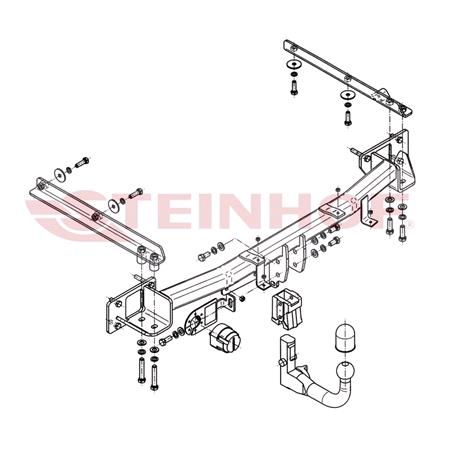 Steinhof Automatic Detachable Towbar (vertical system) for Mercedes C CLASS, 2000 2007