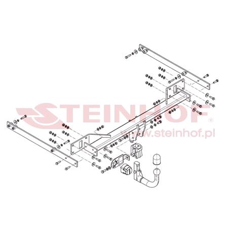 Steinhof Automatic Detachable Towbar (vertical system) for Mercedes E CLASS Estate, 2009 2016