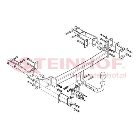 Steinhof Towbar (fixed with 2 bolts) for Mercedes E CLASS Estate, 2003 2009