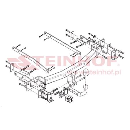 Steinhof Towbar (fixed with 2 bolts) for Mercedes E CLASS, 2002 2009