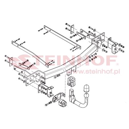 Steinhof Automatic Detachable Towbar (vertical system) for Mercedes E CLASS, 2002 2009