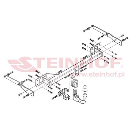 Steinhof Automatic Detachable Towbar (vertical system) for Mercedes GLK CLASS, 2008 2015