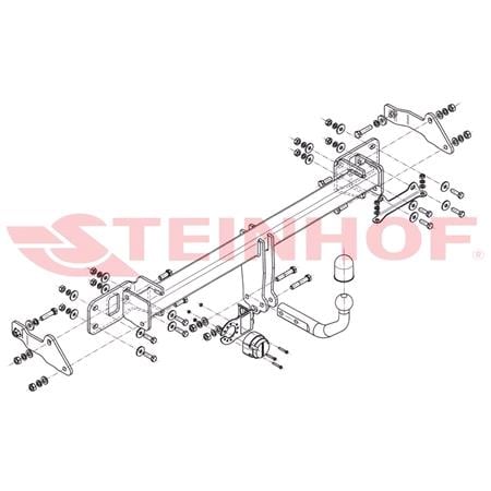 Steinhof Towbar (fixed with 2 bolts) for Mercedes C CLASS, 2014 Onwards
