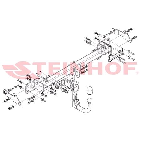Steinhof Automatic Detachable Towbar (vertical system) for Mercedes C CLASS, 2014 Onwards