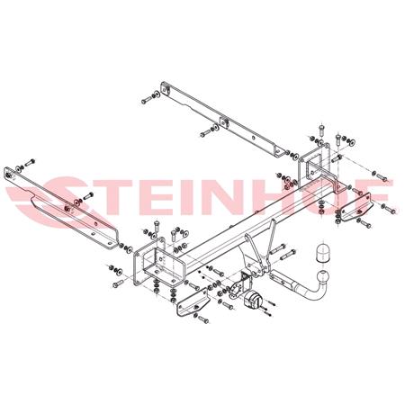 Steinhof Towbar (fixed with 2 bolts) for Mercedes GLS, 2015 Onwards