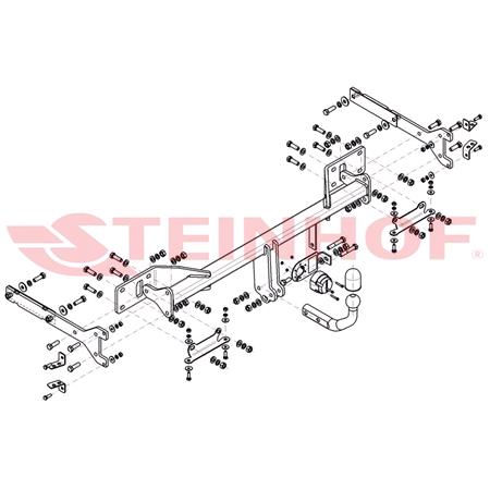 Steinhof Towbar (fixed with 2 bolts) for Mercedes S CLASS, 2005 2013