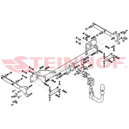 Steinhof Automatic Detachable Towbar (vertical system) for Mercedes S CLASS, 2005 2013