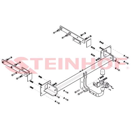 Steinhof Towbar (fixed with 2 bolts) for Mercedes R CLASS, 2006 2015