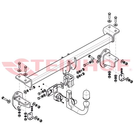 Steinhof Automatic Detachable Towbar (vertical system) for Mercedes GLC, 2015 Onwards