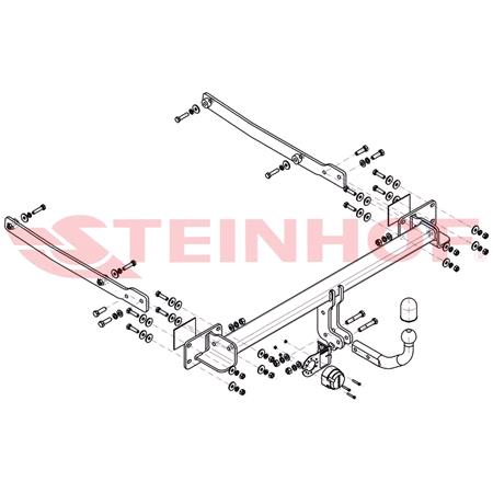 Steinhof Towbar (fixed with 2 bolts) for Mercedes E CLASS Coupe, 2009 2017