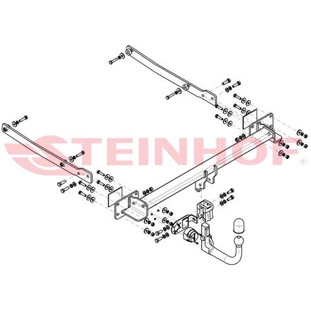 Steinhof Automatic Detachable Towbar (vertical system) for Mercedes E CLASS Coupe, 2009 2017