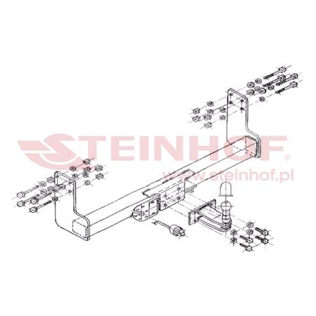 Steinhof Automatic Detachable Towbar (vertical system) for Mercedes SPRINTER 4 t van, 1996 2006