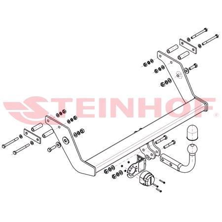 Steinhof Towbar (fixed with 2 bolts) for Mercedes VANEO, 2002 2005