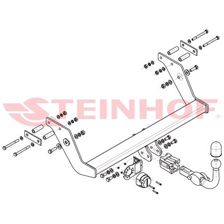 Steinhof Automatic Detachable Towbar (horizontal system) for Mercedes VANEO, 2002 2005
