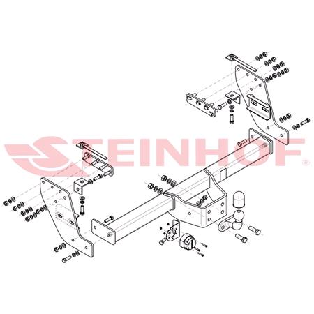 Steinhof Forged Towbar (fixed with 2 bolts) for Mitsubishi L200, 2014 Onwards