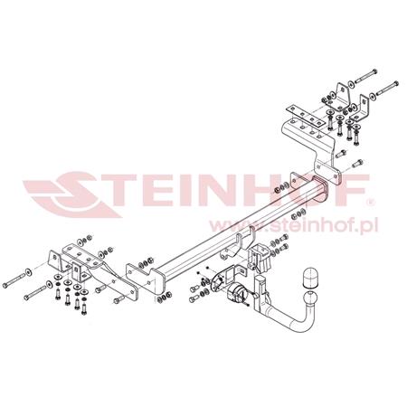 Steinhof Automatic Detachable Towbar (vertical system) for Mitsubishi LANCER Saloon, 2008 2016