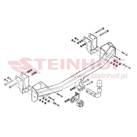 Steinhof Towbar (fixed with 2 bolts) for Mitsubishi OUTLANDER III, 2012 Onwards