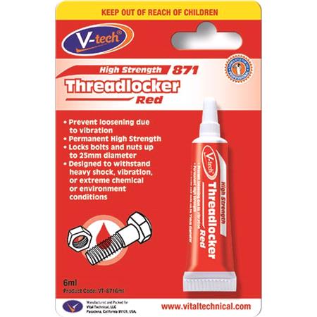 Threadlocker Red Anaerobic Adhesive  6.0ml