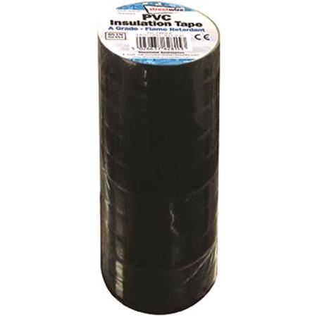 Black PVC Insulation Tape   19mm x 20mm (10 Rolls)