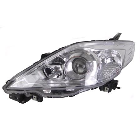 Left Headlamp (Halogen, Takes H7/HB3 Bulbs, Supplied Without Motor) for Mazda 5 2006 2008