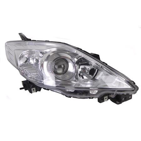 Right Headlamp (Halogen, Takes H7/HB3 Bulbs, Supplied Without Motor) for Mazda 5 2008 2011