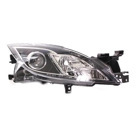 Right Headlamp (Halogen, Takes H11 / H9 Bulbs,  With Black Bezel, Supplied Without Motor) for Mazda 6 2008 2010