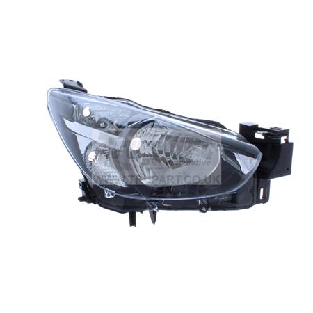 Right Headlamp (Halogen, Takes H7 / H7 Bulbs, With LED DRL, Supplied With Motor) for Mercedes C CLASS 2013 on