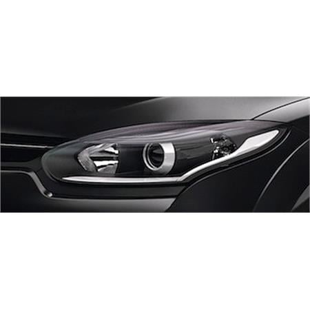 Left Headlamp (Halogen, Takes H7 / H7 Bulbs, Black Bezel, With Silver Brow, Supplied With Motor) for Renault MEGANE CC 2014 2016