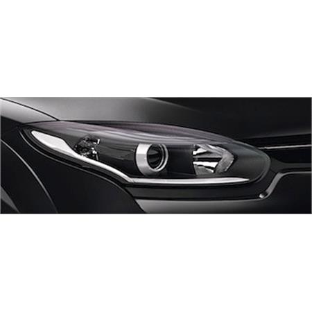 Right Headlamp (Halogen, Takes H7 / H7 Bulbs, Black Bezel, With Silver Brow, Supplied With Motor) for Renault MEGANE CC 2014 2016