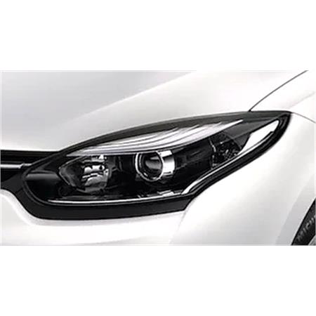 Left Headlamp (Halogen, Takes H7 / H7 Bulbs, Black Bezel, With Silver Brow, Original Equipment) for Renault MEGANE IV 2014 2016