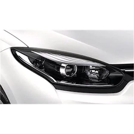 Right Headlamp (Halogen, Takes H7 / H7 Bulbs, Black Bezel, With Silver Brow, Original Equipment) for Renault MEGANE IV 2014 2016